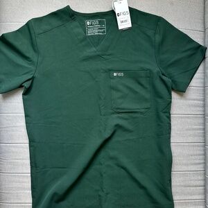 NWT Figs Chisec Scrub Top British Racing Green XS